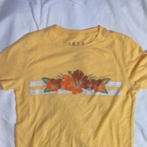 Aeropostale Floral Stripe Graphic Tee